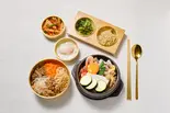 しお豚キムチ純豆富定食とハーフビビンバ(ダイダイ渋谷ストリーム店)
