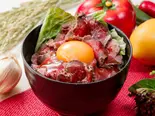 たまご付き(並)ローストビーフ丼(ハラミ・ローストビーフ丼 ハラミと米 名古屋東新町店)
