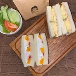 2種サンド(玉子＆フルーツ)のランチセット(ドリップバッグ珈琲付)（喫茶館プロコップ）