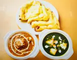 チーズナン弁当 カレー2種(インド・ネパール料理 ニューマハラジャ三鷹店)