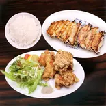 唐揚げ餃子ライスセット(珉珉 南千日前本店)
