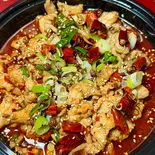 豚肉の四川風激辛煮込み(水煮肉片)（向陽手打ちラーメン）