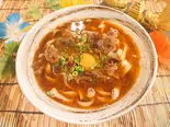甘辛和牛のせ味噌煮込みきしめん(おばんざいときしめん鯱)
