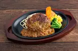 カレーソースハンバーグ シングル(ハンバーグステーキ 肉屋さんの専門店 メトロこうべ店)