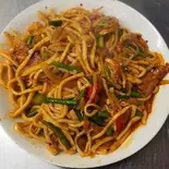 蘭州牛肉太麺焼きそば(蘭州炒面)(中華料理錦楽軒)