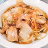 豚バラあんかけ丼（元気亭）
