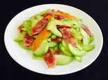 ズッキーニ台湾腸詰炒め(上海亭 竹ノ塚店)