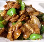 牛肉の薄切り黒胡椒炒め（味中味）