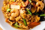 エビときくらげと玉子炒め Stir-fried shrimp, wood ear mushroom and egg(中華料理 酔笑酒場 渋谷店)