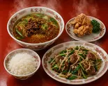 ニラレバ定食(中華料理 来宝亭)