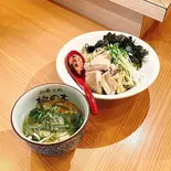 (季節限定)しそ昆布和え 梅生姜つけ麺(小麦と肉 桃の木)