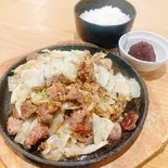 【人気NO.1】倍盛！ハラミ鉄板焼肉定食(塩だれ)【辛みそ】（鉄板焼肉 スタミナ亭 清水店）