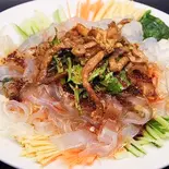 東北板春雨と野菜の和え（聚楽飯店）