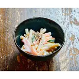 マカロニサラダ（ビーフカツ肉垣）