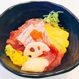 炙り中トロちらし（まぐろ屋 炭太郎）