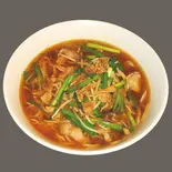 辛いラーメン(肉・ニラ入り) Spicy Soup , Pork & Leek(中国料理 みんらく)