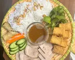 揚げ豆腐と豚肉ビーフン(Bún Đậu Mắm Tôm)（ベトナム料理モク屋木場店）