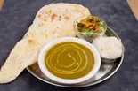 ほうれん草カレーセットhourenso curry set spinach(ライス)（本場インドカレー ナマステハカタ）