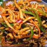 魚香肉絲単品(鶏白湯ラーメン らくらく亭)