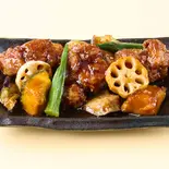 【169】鶏と野菜の黒酢あん(ココス 草加松江店)