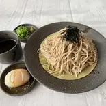 温玉もり蕎麦(冷)/soba with egg and rice gruel on top（戸隠そば 茶屋うずら 東京錦糸町店/TOGAKUSHISOBA CHAYAUZURA）