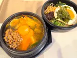 納豆チゲ＆ミニビビンバセット（韓国食堂たられば）