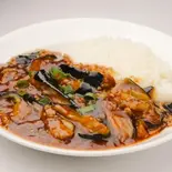 マーボーなす丼 Bowl of Rice with Fried Egg Plants and Chinese Chili Sauce（中華料理 華景園）
