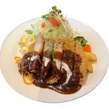 ポークカツプレート（【menu限定価格商品あり】カリーWEST百名店2020 いずみバーグ 御幣島店）
