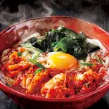 温玉 キムチうどん（旨い出汁！ “柚子胡椒を効かせた旨出汁うどん” “山椒の香りがたまらない 蕎麦屋のカレーうどん” “旨辛キムチうどん” 土佐堀 かすみ庵）