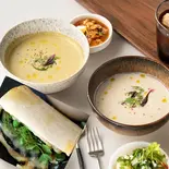 【食べ応えセット】 スープ2種+クロックムッシュサンドセット Two Soups & Croque Monsieur Sandwich Set(RAW SOUP 学芸大学)