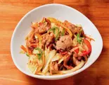 野菜と肉の炒め Sautéed Vegetables and Meat（インドアジア料理家帝 YETI）