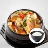 味噌チゲ(おかず3品・ライス付き)（韓国料理専門店「ククク」大島店）