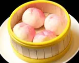 桃饅頭(4個)小豆入れ（友福中華料理）