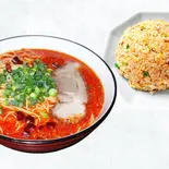 赤博多ラーメン+チャーハン（博多ラーメン長浜や 東高円寺店）