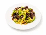ゴーヤーとキクラゲと卵の炒め物(苦瓜木耳炒蛋)（中華家庭料理 桂林）