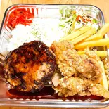 ハンバーグ＆唐揚げ弁当（GB's CAFE area1 圧倒的コスパ！！）