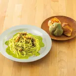111.グリルベーコンのジェノベーゼクリームパスタ<パン3個付き>（鎌倉パスタ シャポー本八幡）