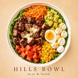 【大満足】とろけるチーズのハンバーグサラダボウル（アサイーボウル＆サラダ HILLS BOWL(ヒルズボウル)）