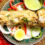 レシミカバブ Reshmi Kabab with Egg Topping 6ps（ムガル ハラールインド料理レストラン）