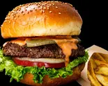 神戸牛クラシックバーガー(セット)（【神戸牛 麓の宮ステーキ＆バーガー】千日前店）