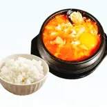 チーズ海鮮純豆腐＆ライスセット（古里屋）