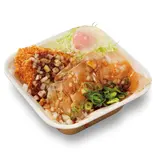 (温たま付)ローストポークとロースカツの合い盛り丼弁当(かつや 京浜川崎)