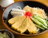冷たぬきうどん Cold Udon with Tempura Scraps（そば処 海老民本店）