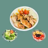 ハッピーセット【チキンボウル100g、単品サラダ、フローズンアサイーボウル】（チキンワークス白金・福岡西新店）