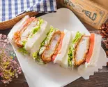 【分厚い！】ポークカツサンドセット（ホットクロス北堀江）