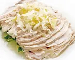 蒸し鶏とネギソースの和え（川味坊）