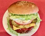 自家製ひき肉のBIGチーズバーガー Big cheeseburger Halal（キッチン ローズ）