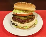 自家製ひき肉のBIGポテトバーガー Big potato burger Halal（キッチン ローズ）