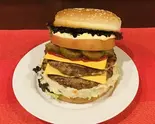 自家製ひき肉のBIGポテトダブルチーズバーガー Big potato double cheeseburger Halal（キッチン ローズ）
