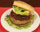 自家製ひき肉のダブルバーガー Double burger Halal（キッチン ローズ）